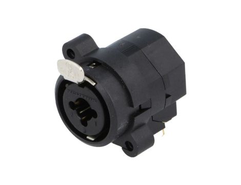 Złącze Jack 6,3mm + XLR, żeńskie, gniazdo, kątowe 90, THT, kołnierz (2 otwory), na panel, na PCB, NCJ6FI-H