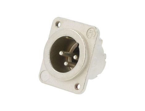 Złącze XLR, męskie, gniazdo, proste, PIN: 3, lutowanie, kołnierz (2 otwory), na panel, NC3MD-LX-M3