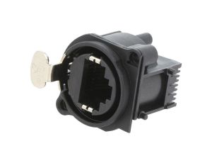Złącze RJ45, żeńskie, gniazdo, PoE+, proste, PIN: 8, 8p8c, THT, kołnierz (2 otwory), na panel, na PCB, NE8FAV-SD