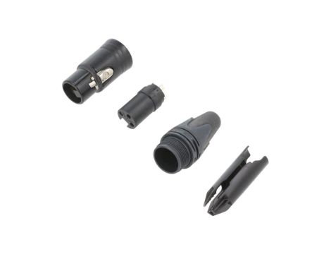 Złącze XLR, żeńskie, wtyk, proste, PIN: 3, lutowanie, na przewód, NC3FXX-BAG