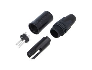 Złącze XLR, męskie, wtyk, proste, PIN: 3, lutowanie, na przewód, NC3MXX-14-BAG-D