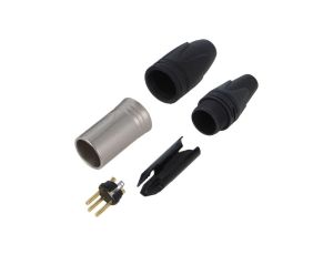 Złącze XLR, męskie, wtyk, proste, PIN: 3, lutowanie, na przewód, NC3MXX-HD-D