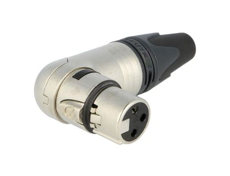 Złącze XLR, żeńskie, wtyk, obrotowe, kątowe 90, PIN: 3, lutowanie, na przewód, NC3FRX