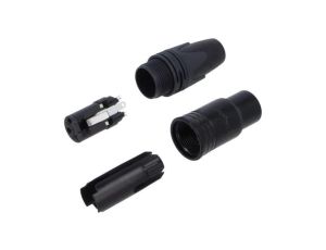 Złącze XLR, żeńskie, wtyk, proste, PIN: 3, lutowanie, na przewód, NC3FXX-14-BAG-D