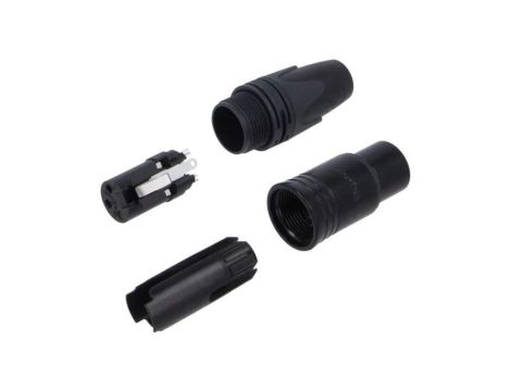 Złącze XLR, żeńskie, wtyk, proste, PIN: 3, lutowanie, na przewód, NC3FXX-14-BAG-D