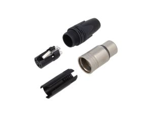 Złącze XLR, żeńskie, wtyk, proste, PIN: 3, lutowanie, na przewód, NC3FXX-14-D
