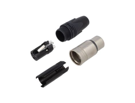 Złącze XLR, żeńskie, wtyk, proste, PIN: 3, lutowanie, na przewód, NC3FXX-14-D
