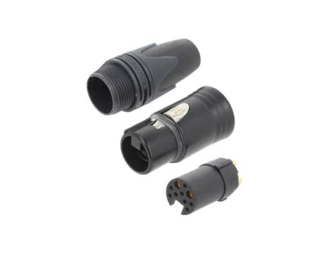 Złącze XLR, żeńskie, wtyk, proste, PIN: 10 (2+8), lutowanie, na przewód, NC10FXX-14-B