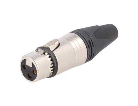 Złącze XLR, żeńskie, wtyk, EMC/EMI, proste, PIN: 3, lutowanie, na przewód, NC3FXX-EMC