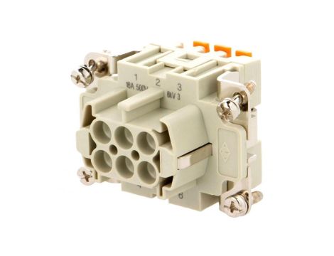 Złącze: HDC wkładka stykowa żeńskie CSH PIN: 6 16A 600V 6+PE CSHF 06