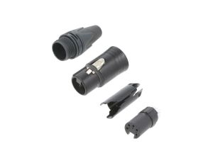 Złącze XLR, żeńskie, wtyk, proste, PIN: 5, lutowanie, na przewód, NC5FXX-BAG