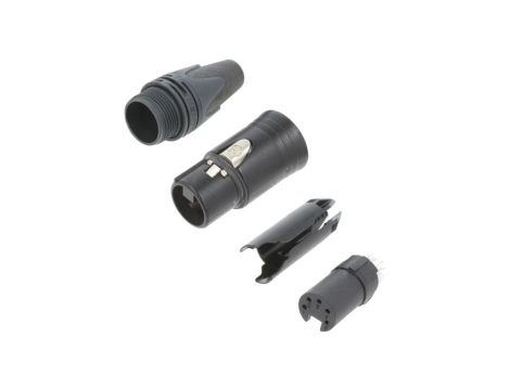 Złącze XLR, żeńskie, wtyk, proste, PIN: 5, lutowanie, na przewód, NC5FXX-BAG