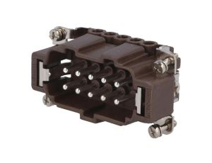 Złącze: HDC męskie 180 C 16A 500V 10+PE rozmiar 57.27 CNEM 10 RY