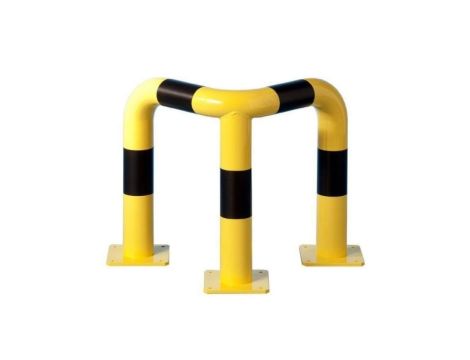 Bariera ochronna narożna Ø 76mm 0,35x0,6m czarny, żółty