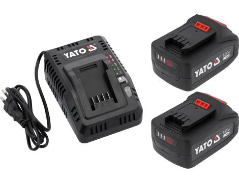 ZESTAW 18V 2X AKU 4AH + ŁADOWARKA - YATO