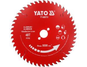 TARCZA TCT PTFE DO ALUMINIUM 165*20*48T - YATO