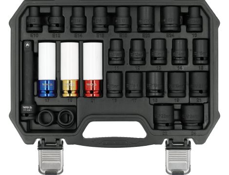 ZESTAW NASADEK UDAROWYCH 1/2" 24 SZT - YATO