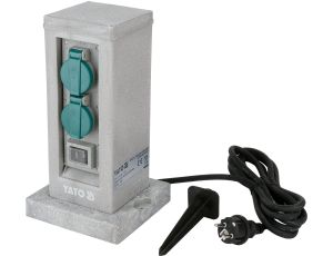 GNIAZDO OGRODOWE SŁUPEK KAMIENNY PP IP44 4X230V - YATO