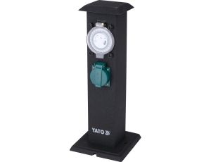 GNIAZDO OGRODOWE SŁUPEK STALOWY IP44 2X230V - YATO