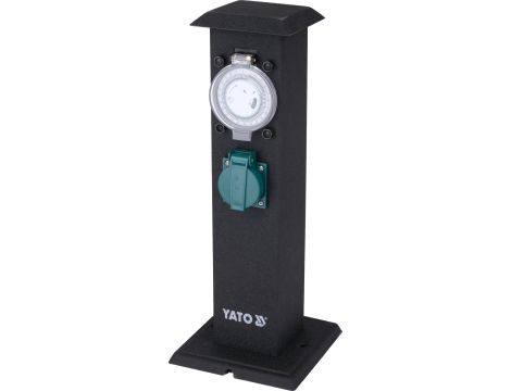 GNIAZDO OGRODOWE SŁUPEK STALOWY IP44 2X230V - YATO
