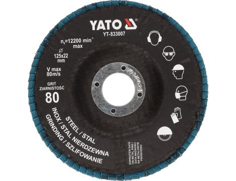 TARCZA LIST. NIEB. P80 125MM - YATO