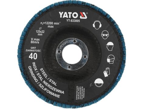 TARCZA LIST. NIEB. P40 125MM - YATO