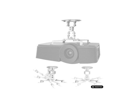 Uchwyt / wieszak sufitowy do projektora Maclean, 54~320mm, do 13,5 kg, rotacja 360 stopni MC-200 W