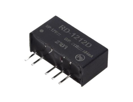 Przetwornica DC/DC, 2W, Uwej: 10,8...13,2VDC, Uwyj: 12VDC, Uwyj 2: -12VDC, 84mA, THT, RD-1212D