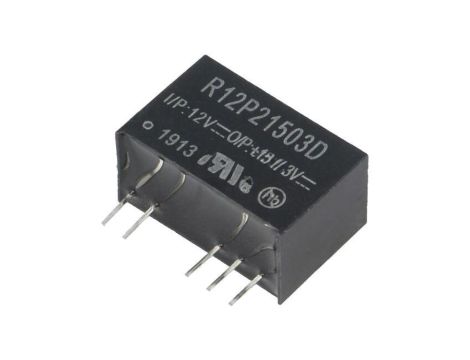 Przetwornica DC/DC, 2W, Uwej: 10,8...13,2VDC, Uwyj: 15VDC, Uwyj 2: -3VDC, 93mA, 185mA, THT, R12P21503D