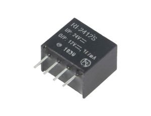 Przetwornica DC/DC, 2W, Uwej: 21,6...26,4VDC, Uwyj: 12VDC, 0,167A, THT, RI-2412S