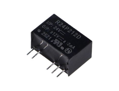 Przetwornica DC/DC, 2W, Uwej: 21,6...26,4VDC, Uwyj: 12VDC, Uwyj 2: -12VDC, 83mA, THT, R24P212D