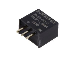 Przetwornica DC/DC, Uwej: 6,5...40VDC, Uwyj: 5VDC, 0,5A, THT, R-78CK5.0-0.5