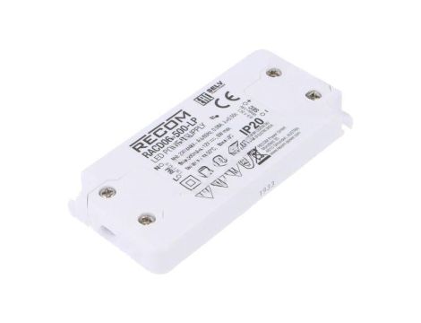 Zasilacz impulsowy, LED, 2...12VDC, 0,5A, IP20, listwa zaciskowa, RACD06-500-LP