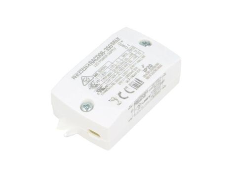 Zasilacz impulsowy, LED, 3...22VDC, 0,35A, IP20, listwa zaciskowa, RACD06-350