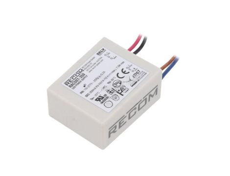 Zasilacz impulsowy, LED, 10...20VDC, 0,35A, IP67, przewody, RACD07-350