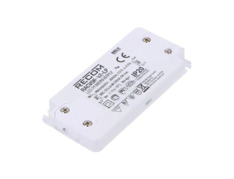 Zasilacz impulsowy, LED, 12VDC, 0,5A, IP20, listwa zaciskowa, RACV06-12-LP