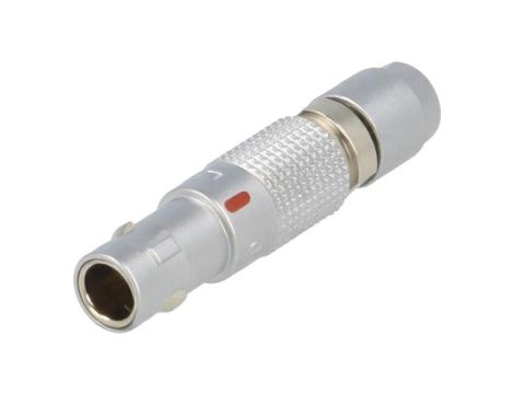 Złącze wtyk okrągłe męskie, proste, PIN: 2, na przewód, lutowanie, FGG.00.302.CLAD35