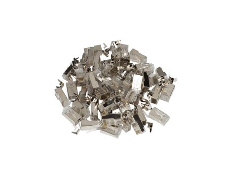 Wtyk modularny RJ45 8P8C kat.6A kat.7 kat.7A (drut linka 24-23AWG) ekranowany FTP STP przelotowy NEKU WORECZEK 50szt.