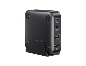 Ładowarka sieciowa biurkowa 70W 2xPD(USB A+ USB C) 2xQC(USB A+ USB C) czarna UNITEK