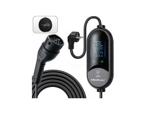 Qoltec Mobilna ładowarka do samochodu elektrycznego EV i hybryd z regulacją 2w1 Typ2 3.5kW 230V SCHUKO 16A LED 5m