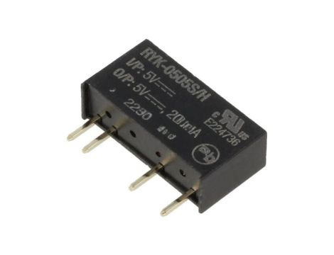 Przetwornica DC/DC, 1W, Uwyj: 5V DC, Iwyj: 0,2A, THT, RYK-0505S/H