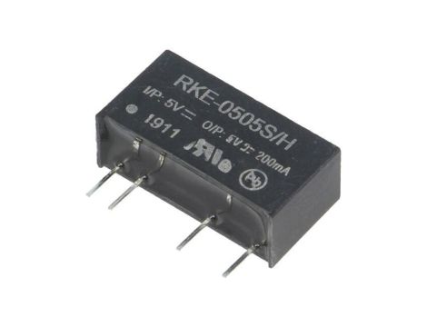 Przetwornica DC/DC, 1W, Uwyj: 5V DC, Iwyj: 0,2A, THT, RKE-0505S/H