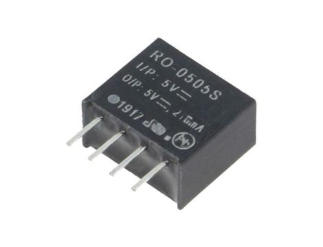 Przetwornica DC/DC, 1W, Uwyj: 5V DC, Iwyj: 0,2A, THT, RO-0505S
