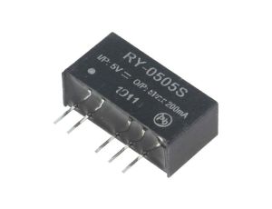 Przetwornica DC/DC, 1W, Uwyj: 5V DC, Iwyj: 0,2A, THT, RY-0505S