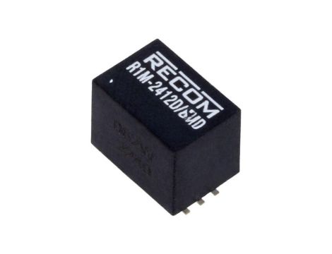 Przetwornica DC/DC, 1W, Uwyj: 12V DC, Uwyj 2: 12V DC, Iwyj: 45mA, Iwyj 2: 45mA, SMT, R1M-2412D/SMD