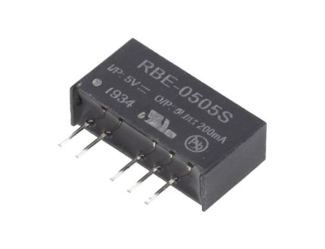 Przetwornica DC/DC, 1W, Uwyj: 5V DC, Iwyj: 0,2A, THT, RBE-0505S