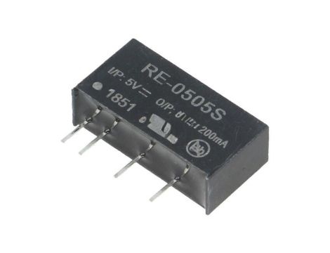 Przetwornica DC/DC, 1W, Uwyj: 5V DC, Iwyj: 0,2A, THT, RE-0505S