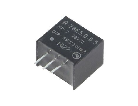 Przetwornica DC/DC, 2,5W, Uwyj: 5V DC, Iwyj: 0,5A, PCB, R-78E5.0-0.5