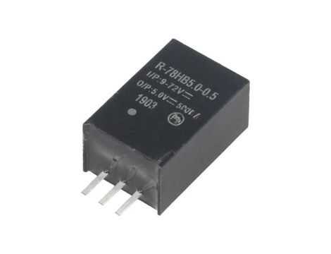 Przetwornica DC/DC, 2,5W, Uwyj: 5V DC, Iwyj: 0,5A, PCB, R-78HB5.0-0.5