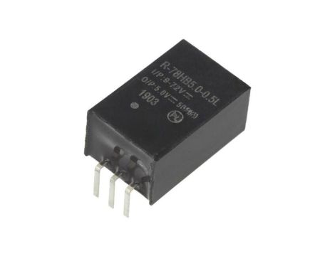 Przetwornica DC/DC, 2,5W, Uwyj: 5V DC, Iwyj: 0,5A, PCB, R-78HB5.0-0.5L